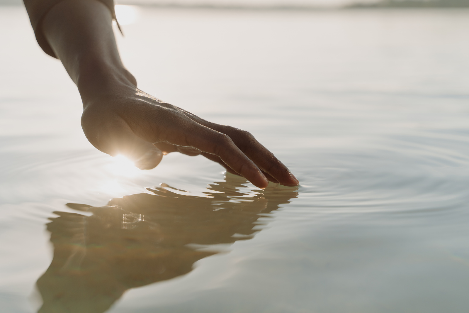 Persons Feet on Water